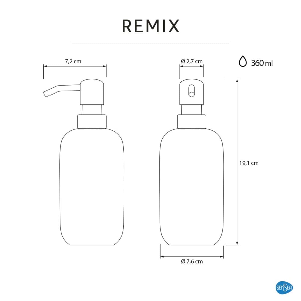 SOAP DISPENSER REMIX MOON 1 SENSEA - best price from Maltashopper.com BR430007510