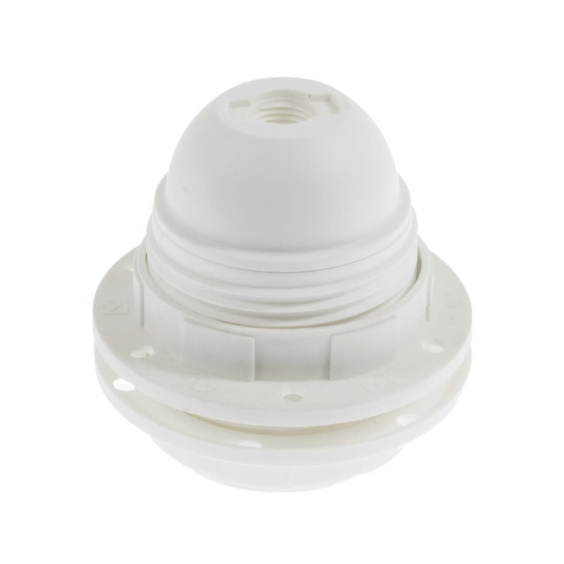E27 LAMP HOLDER WITH RING NUT WHITE - best price from Maltashopper.com BR420003924