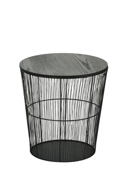 WIRAS Black coffee table H 40 cm - Ø 39 cm - best price from Maltashopper.com CS674646