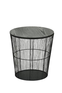 WIRAS Black coffee table H 40 cm - Ø 39 cm - best price from Maltashopper.com CS674646