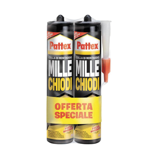 Bricocenter BI-PACK GLUE MILLECHIODI FORTE RAPID CARTRIDGE 400G