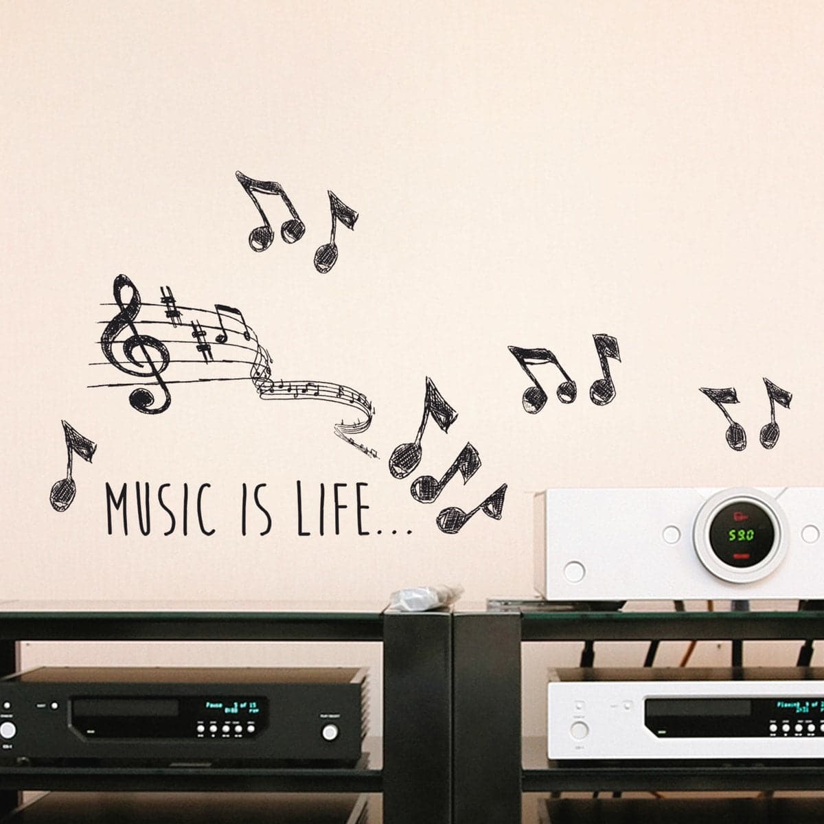 MUSIC STICKER 15.5X34 CM - best price from Maltashopper.com BR480110521