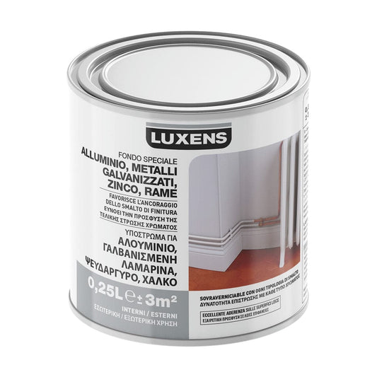 PRIMER FOR ALUMINIUM, ZINC, COPPER, GALVA STEEL WATER BASE LUXENS 250ML - best price from Maltashopper.com BR470001717