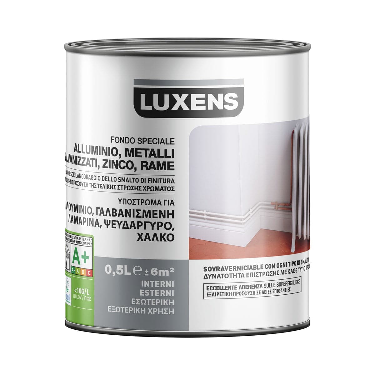 PRIMER FOR ALUMINIUM, ZINC, COPPER, GALVA STEEL 500ML LUXENS - best price from Maltashopper.com BR470001718