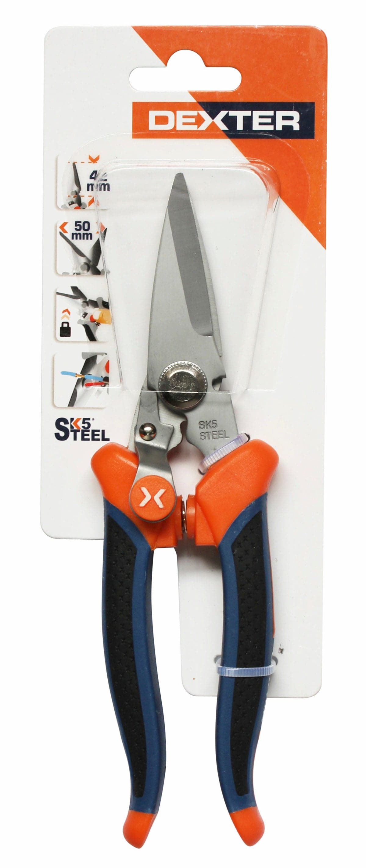 Bricocenter DEXTER SHEET METAL SCISSORS WITH STEEL BLADES, LENGTH 19 MM