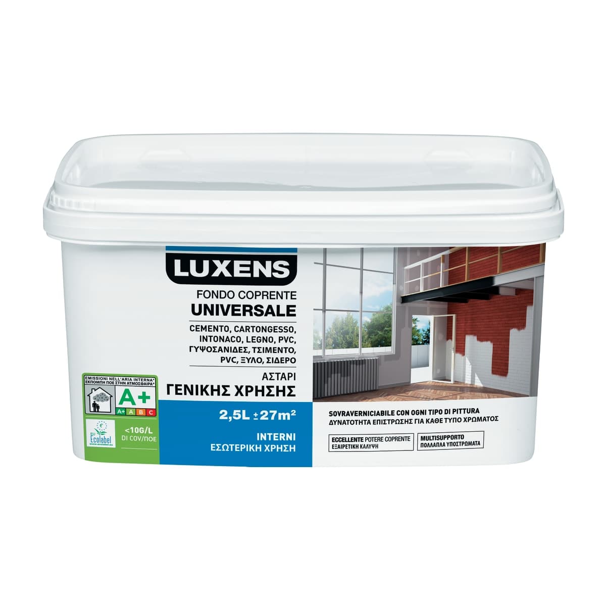 Bricocenter UNIVERSAL WATER-BASED PRIMER WHITE 2.5L LUXENS
