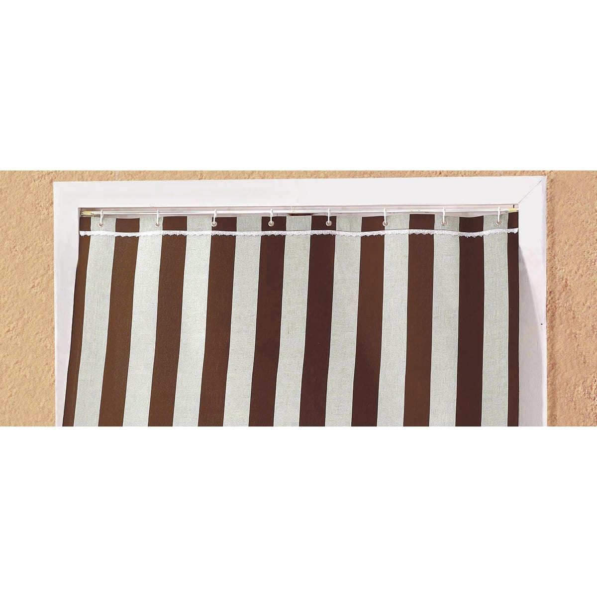 CARIBBEAN BALCONY AWNING 140X300 R/BROWN W/GROMMETS AND HOOKS - best price from Maltashopper.com BR440002939