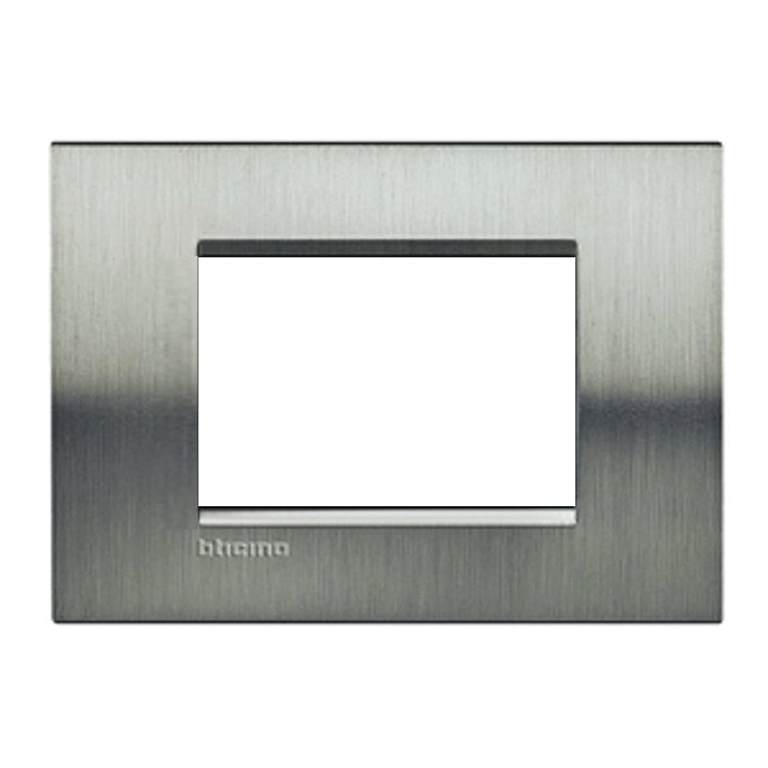 LIVING LIGHT 3 PLACE PLATE BRUSHED STEEL