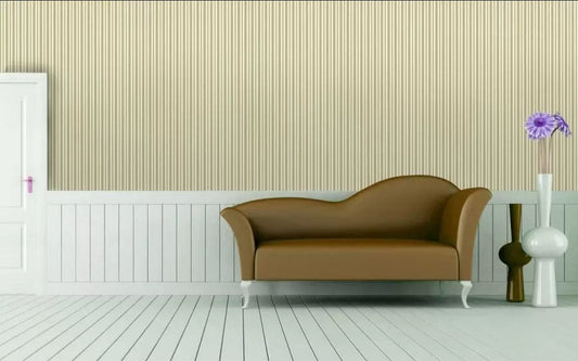 WALLPAPER STRIPE GLITTER BEIGE 53CMX10.5M