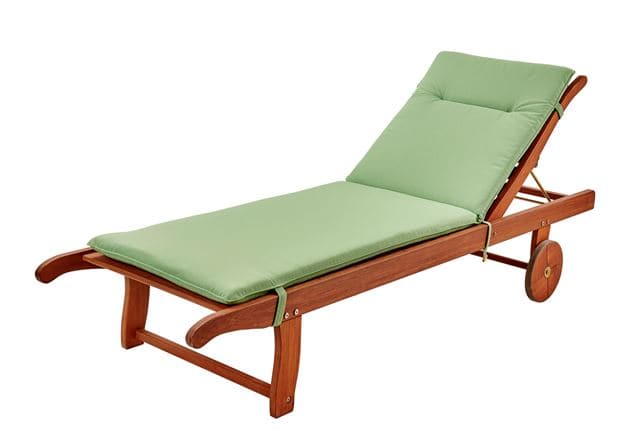AZUR Garden cushion for sun lounger green H 4 x W 60 x L 178 cm - best price from Maltashopper.com CS654794