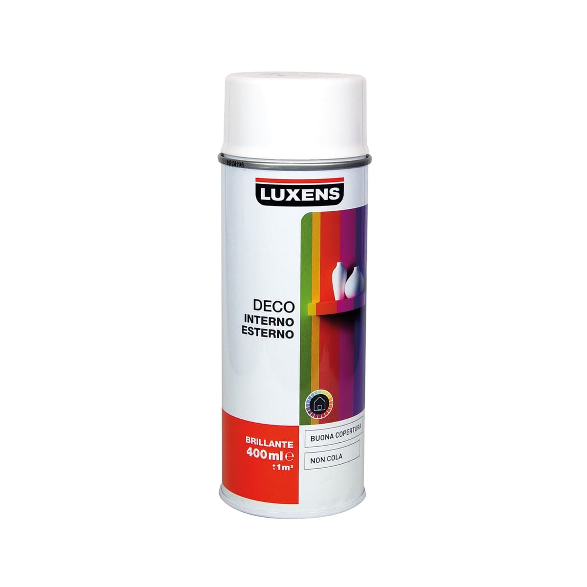 Bricocenter GLOSSY WHITE SPRAY 400ML RAL9010 LUXENS
