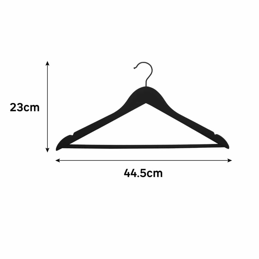 Bricocenter SET OF 4 SPACEO BLACK NON-SLIP HANGERS