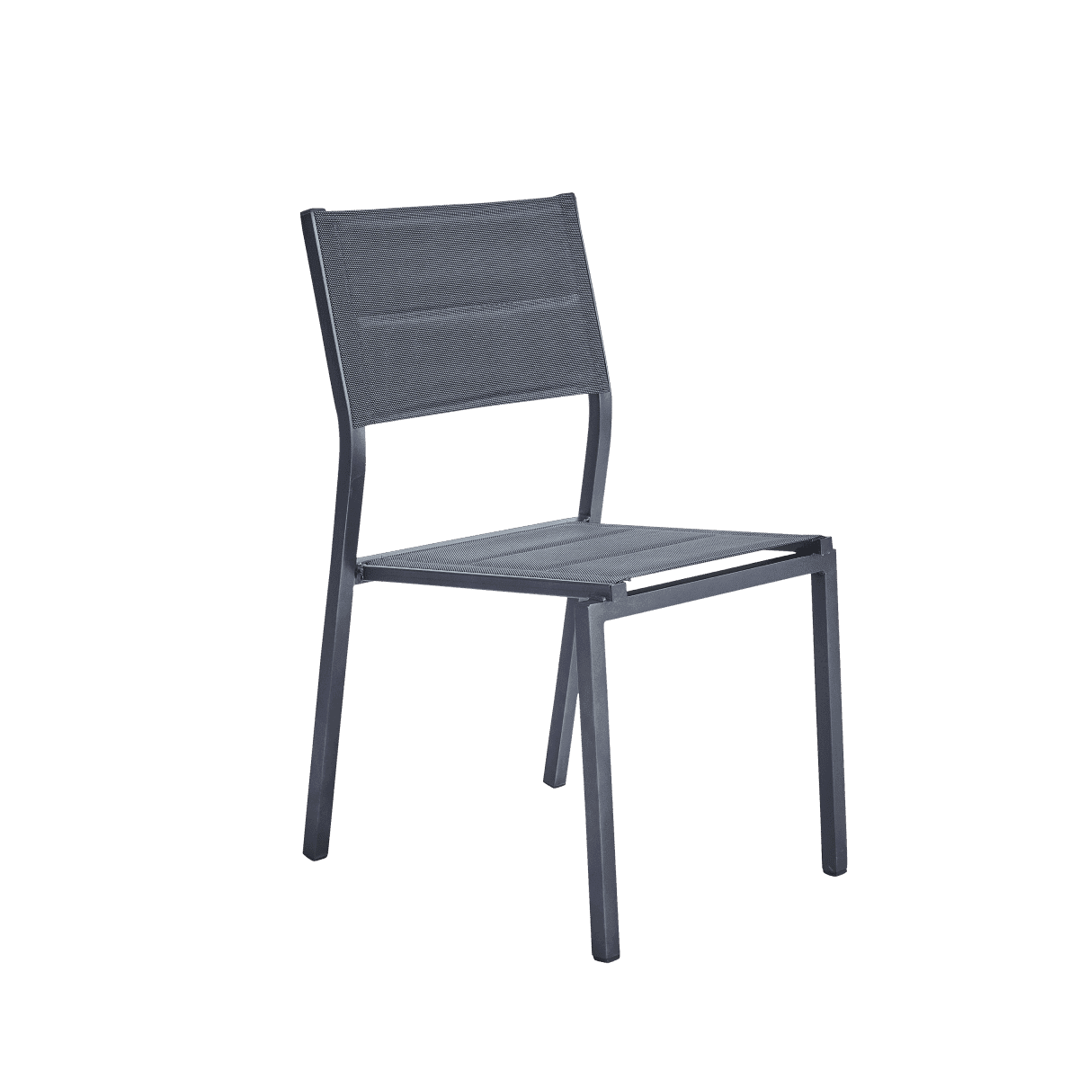 ORION BETA II NATERIAL ALUMINIUM AND TEXTILENE UPHOLSTERED ANTHRACITE CHAIR