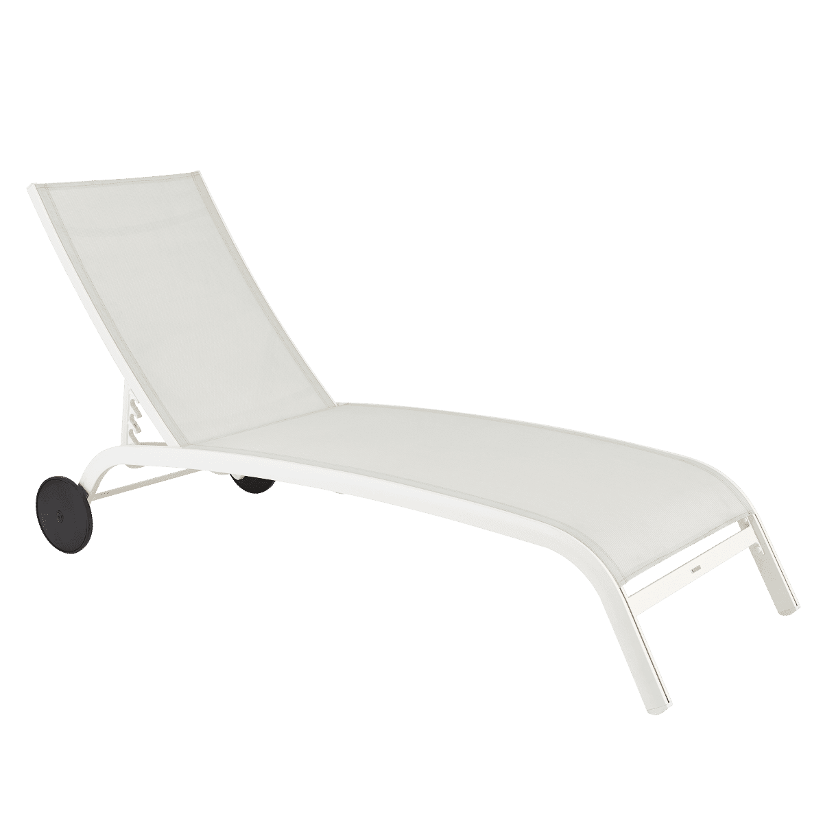 BED LYRA II NATERIAL Aluminum, textilene, white - best price from Maltashopper.com BR500013569