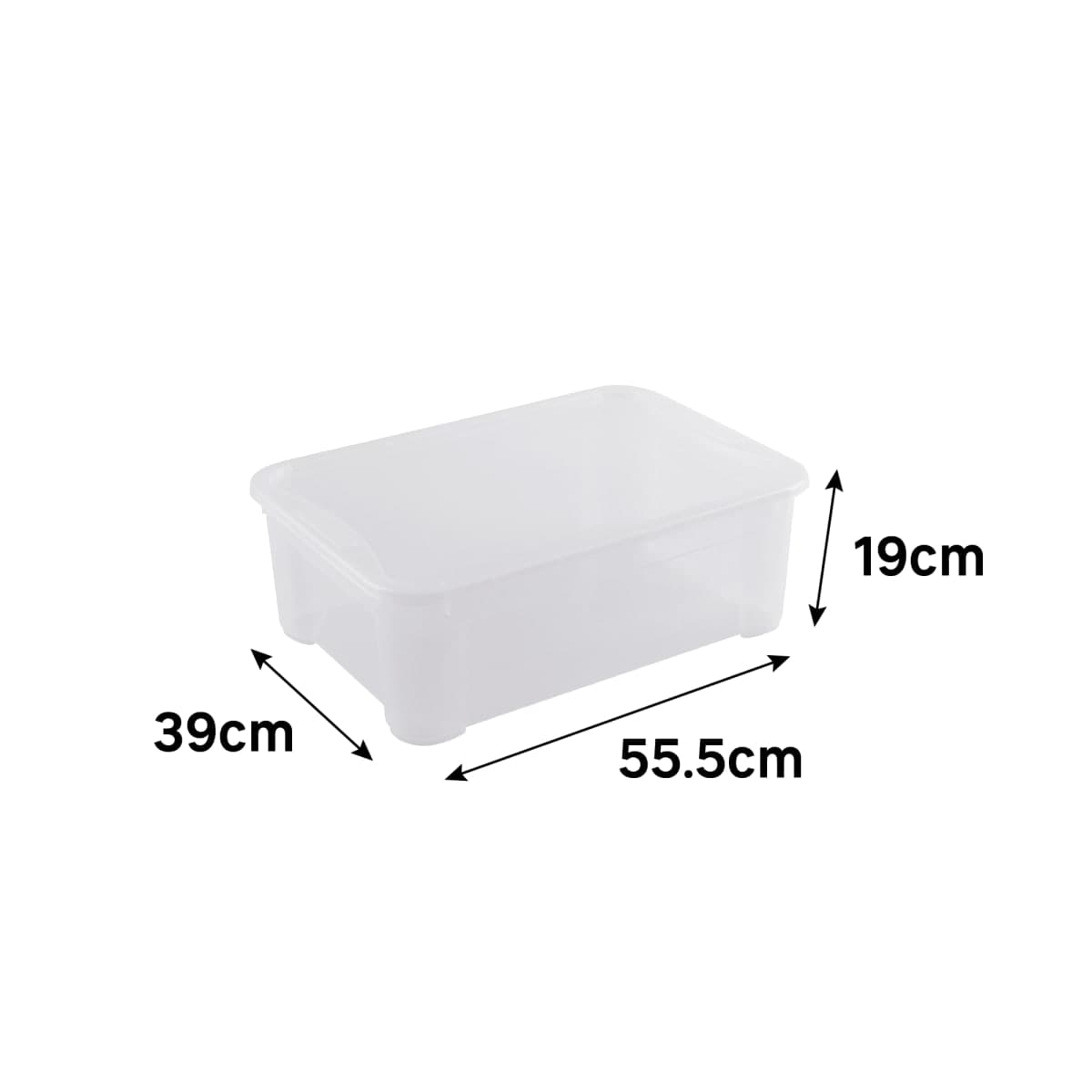 T BOX M L55.5xP39xH19CM 30LT TRANSPARENT PLASTIC LID CONTAINER - best price from Maltashopper.com BR410230001