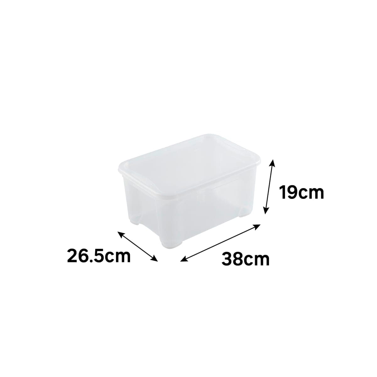 T-BOX XS LID L38xP26.5xH19CM 11LT TRANSPARENT PLASTIC CONTAINER WITH LID - best price from Maltashopper.com BR410175013