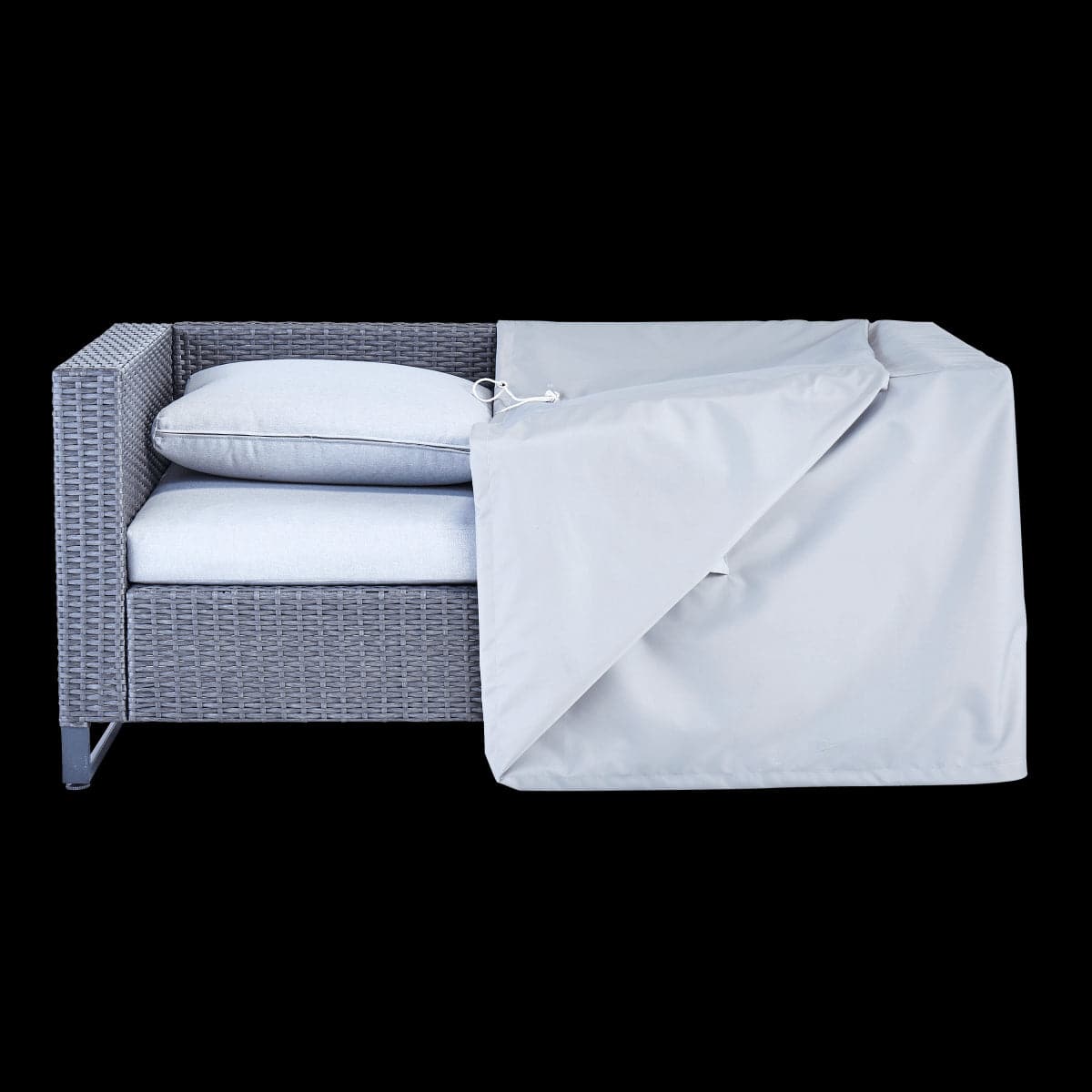 COVER FOR 2-SEATER SOFA 130X75X60CM LIGHT GREY - best price from Maltashopper.com BR500013670