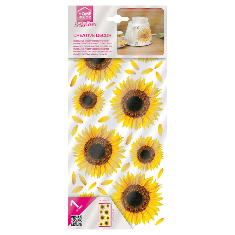 SUNFLOWERS CERAMIC STICKER 15.5X34 CM - best price from Maltashopper.com BR480000367