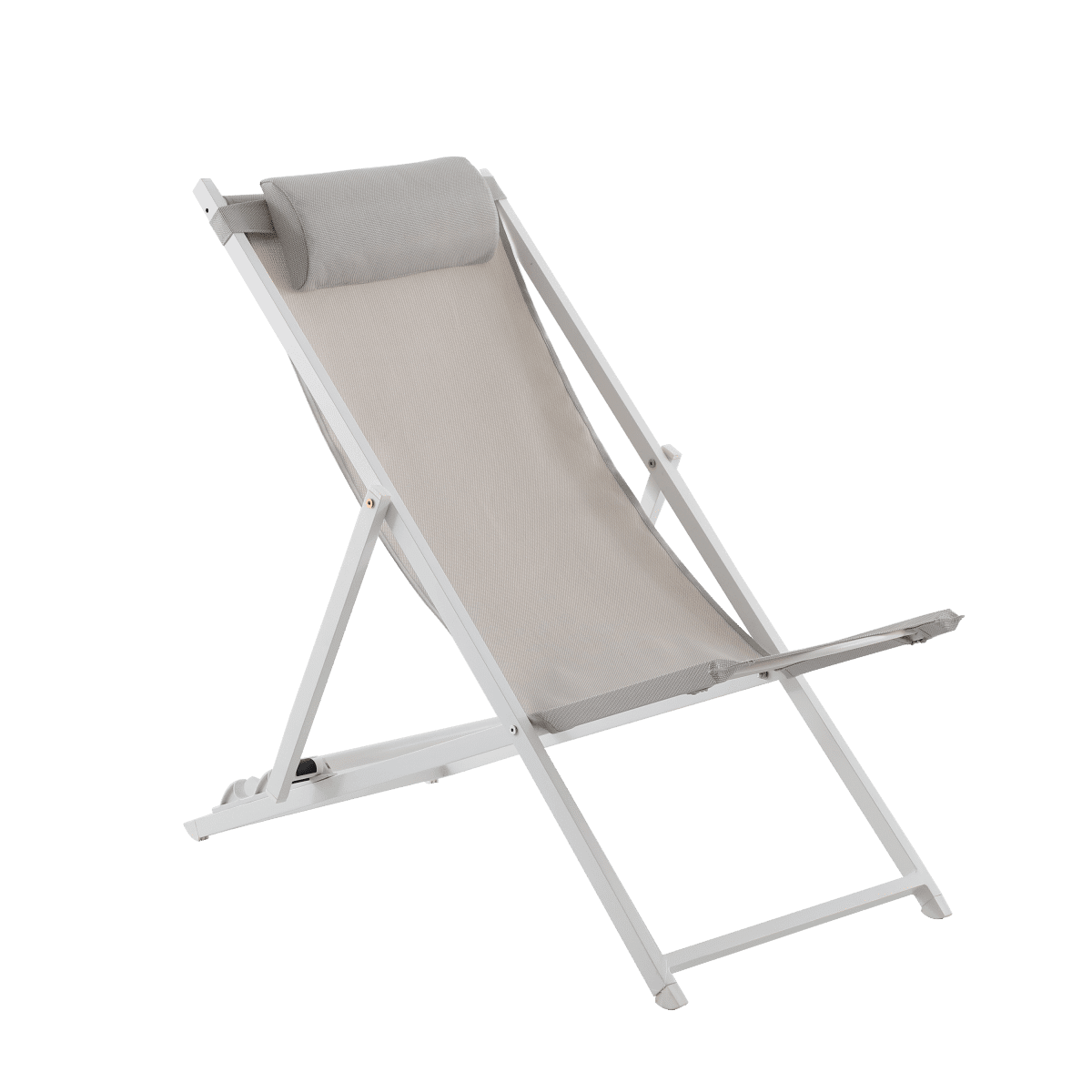 CRUZ NATERIAL CHAIR With white cushion 113.5X58 - Premium Sun Loungers and Armchairs from Bricocenter - Just €117.99! Shop now at Maltashopper.com