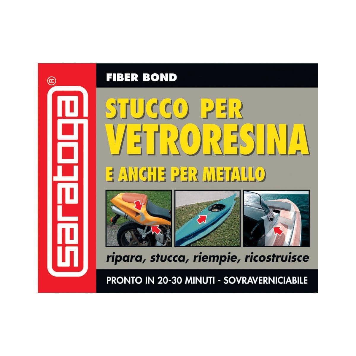 Bricocenter TWO-COMPONENT FIBREGLASS PUTTY 125 ML