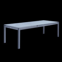 TABLE ODYSSEA II EASY NATERIAL 256/320X100 ANTHRACITE ALUMINIUM GLASS - best price from Maltashopper.com BR500013566