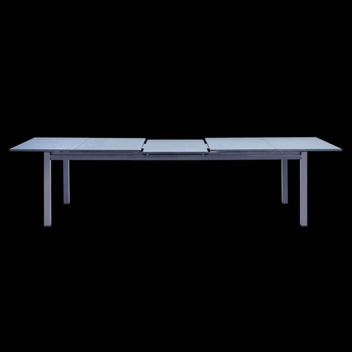 Bricocenter TABLE ODYSSEA II EASY NATERIAL 256/320X100 ANTHRACITE ALUMINIUM GLASS