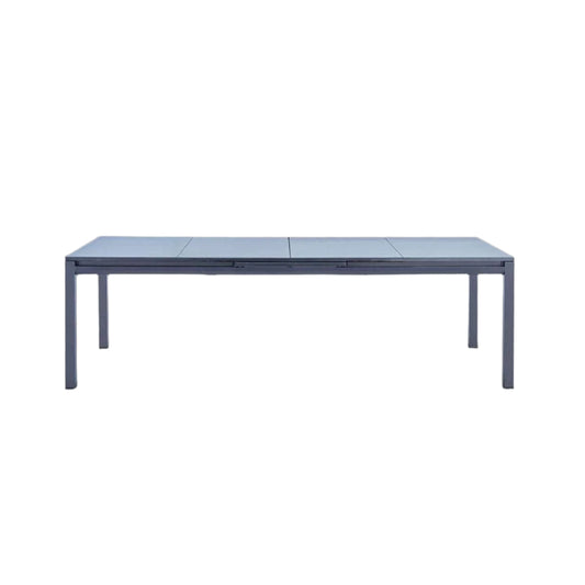 Bricocenter TABLE ODYSSEA II EASY NATERIAL 256/320X100 ANTHRACITE ALUMINIUM GLASS