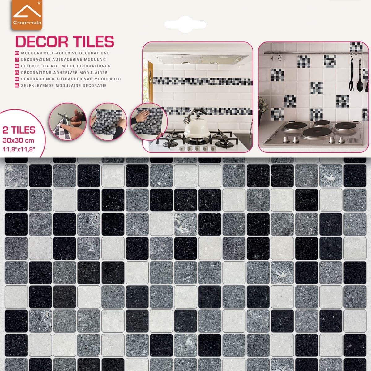 Bricocenter BLACK WHITE TILE STICKERS