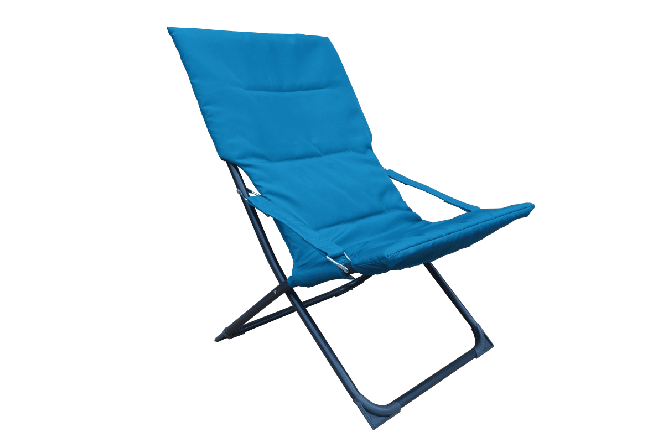 RELAXATION CHAIR MARSELLA Blue, polyester, steel