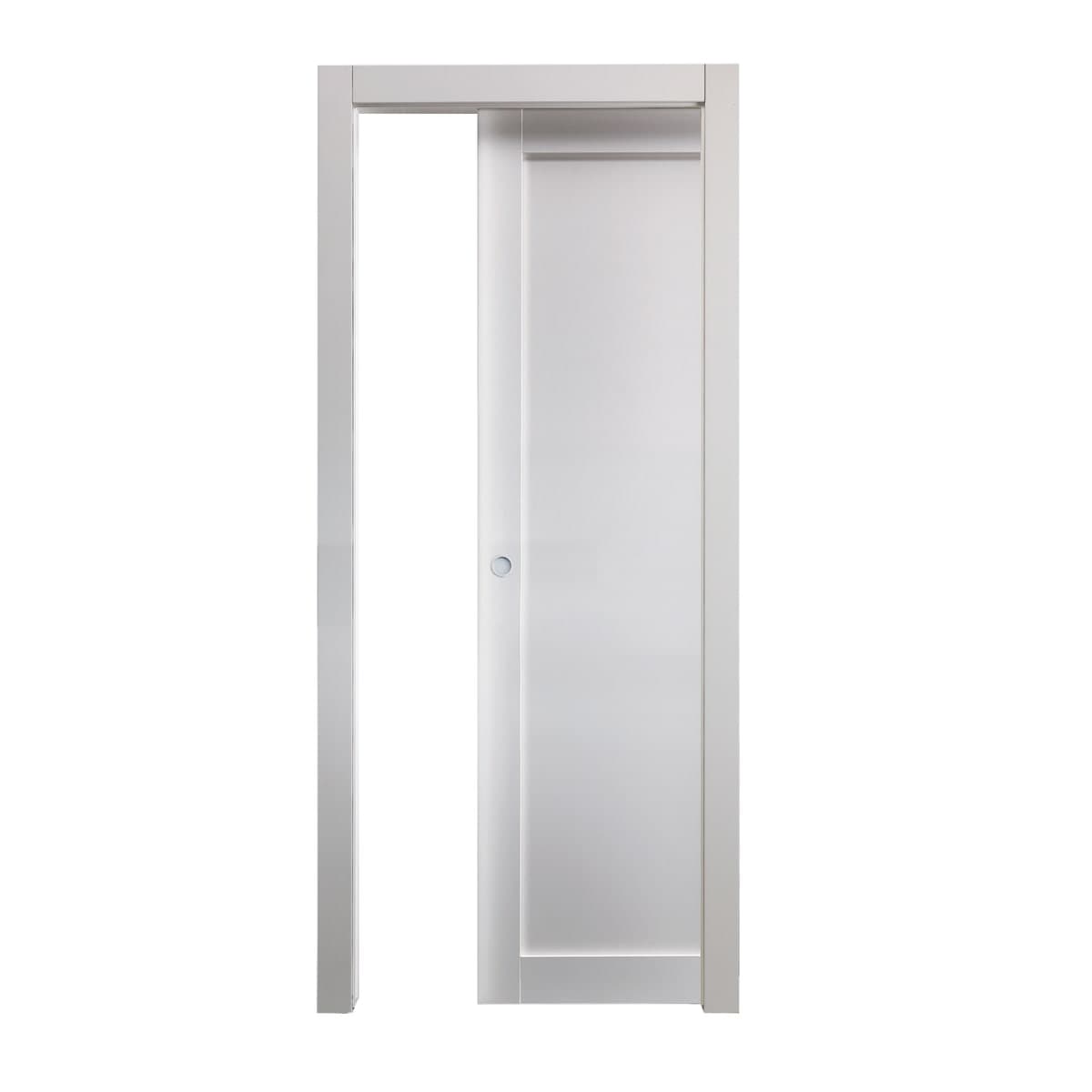 SLIDING CLOCHE DOOR 80X210 LAMINATED WHITE - best price from Maltashopper.com BR450001195