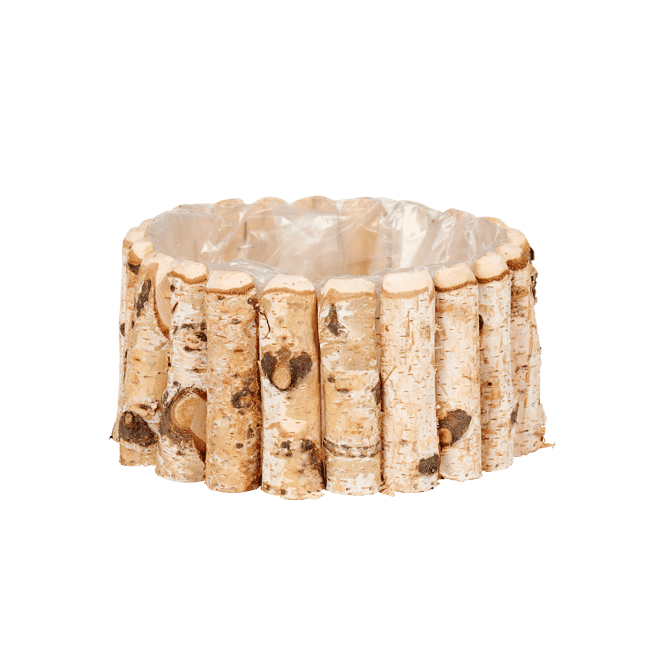 BIRCH Natural plant pot H 12 cm - Ø 25 cm - best price from Maltashopper.com CS674716