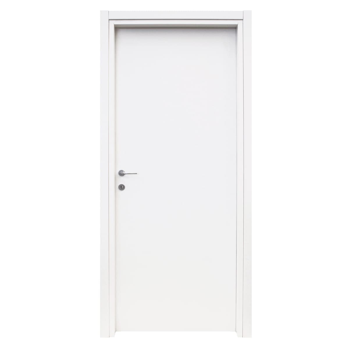 ANNA DOOR WHITE 80X210 CM REVERSIBLE HINGED DOOR CHROME HARDWARE - best price from Maltashopper.com BR450101100