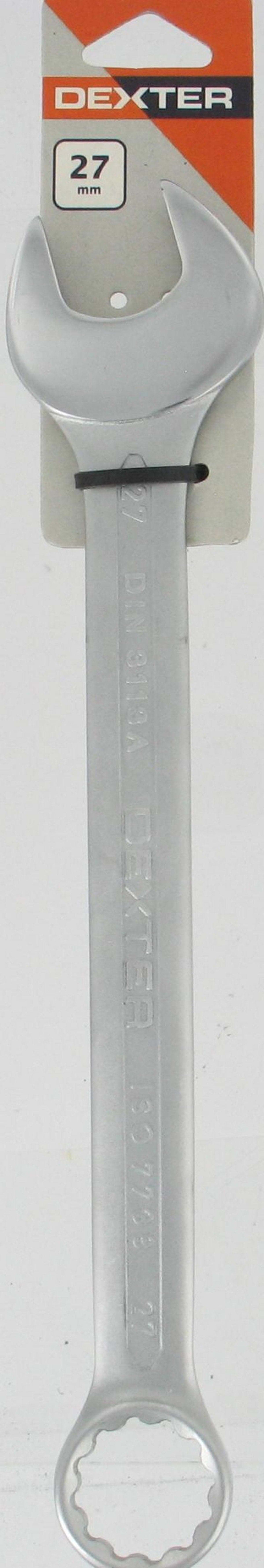 DEXTER COMBINATION SPANNER 27MM, LENGTH 279MM IN CHROME VANADIUM