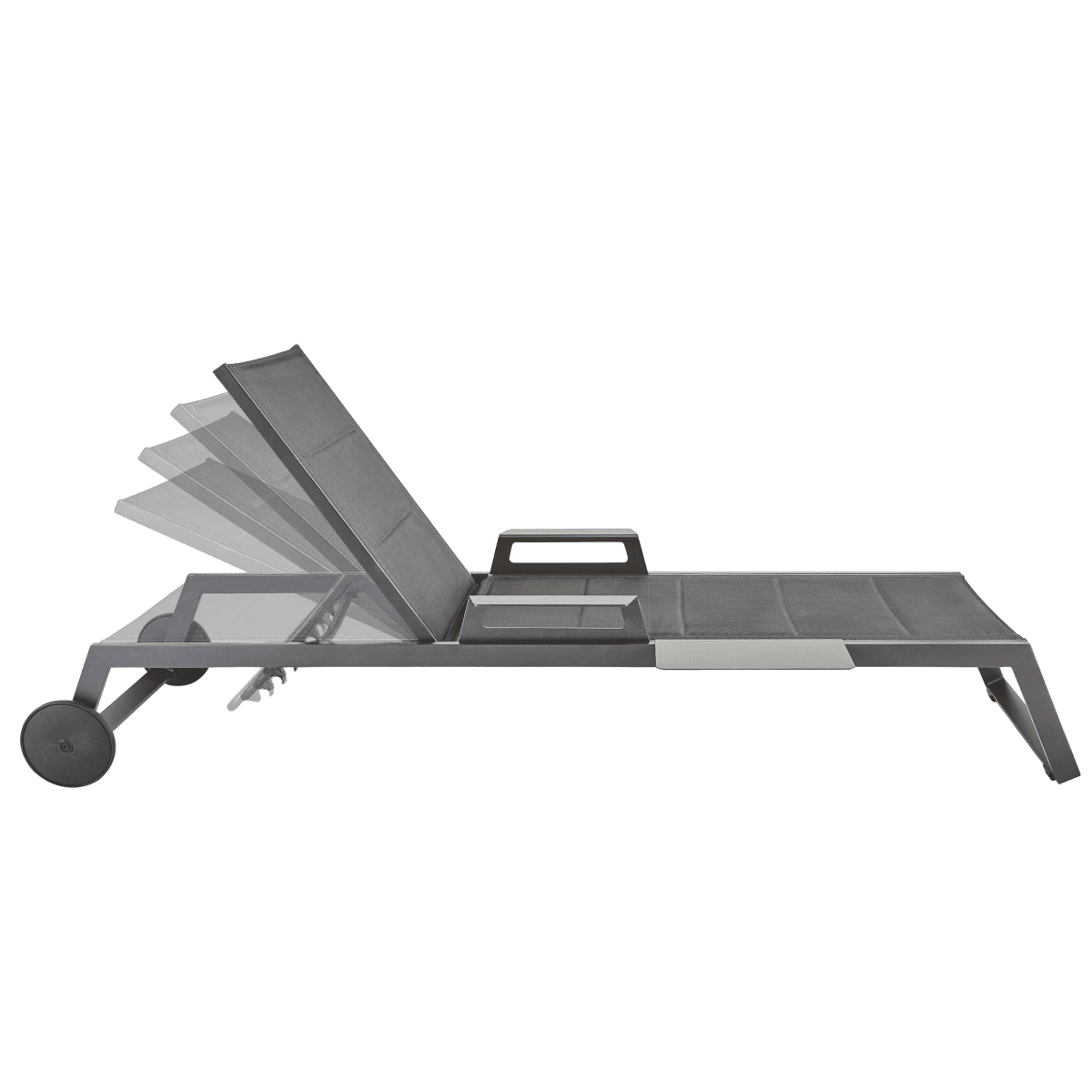 BED ODYSSEA II NATERIAL Aluminum, textilene, padded, anthracite - best price from Maltashopper.com BR500013570