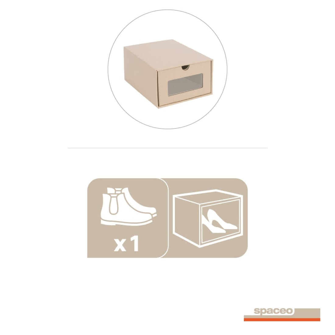 SET 2 CARDBOARD BOXES FOR WOMEN'S SHOES - best price from Maltashopper.com BR410006315