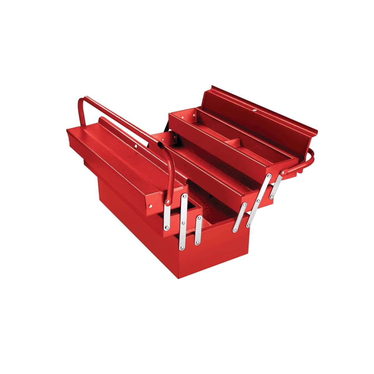 METAL TOOLBOX WITH 5 COMPARTMENTS