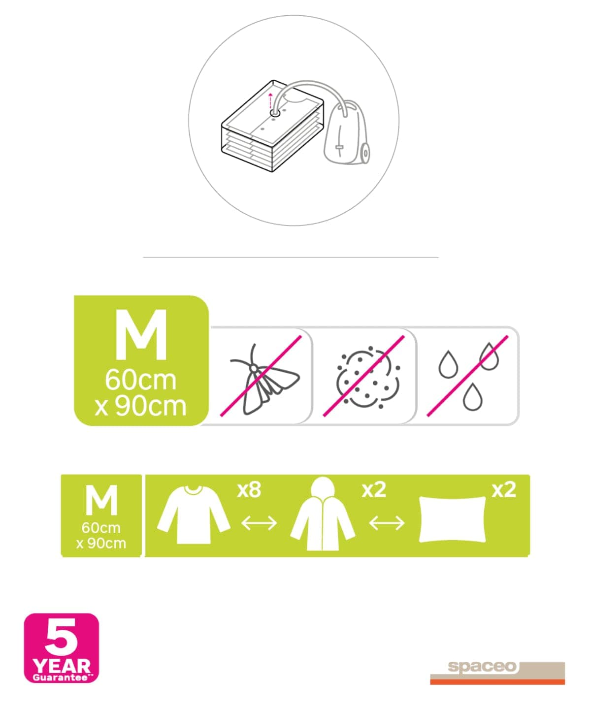 Bricocenter 2 SPACEO VACUUM BAGS TG M 60X90 SPACEO