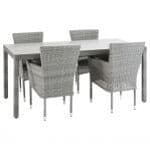 Bricocenter DAVOS NATERIAL TABLE 90X180X74 synthetic wicker aluminum and glass