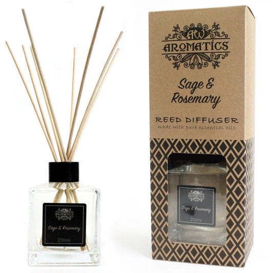 200ml Sage & Rosemary Essential Oil Reed Diffuser - best price from Maltashopper.com RDEO-07