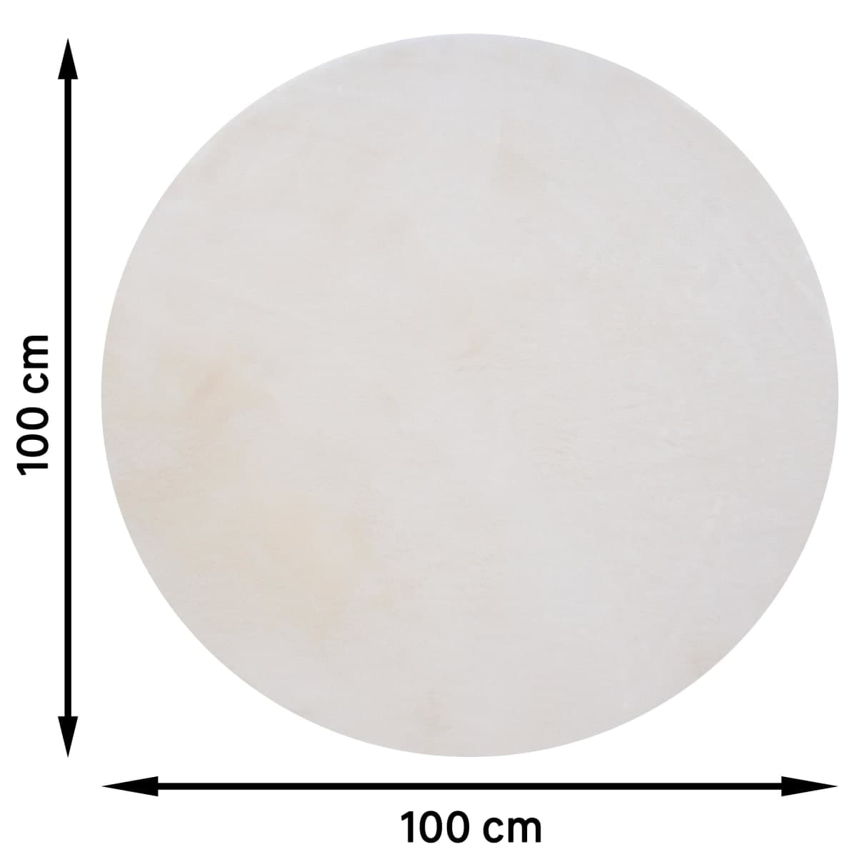Bricocenter WHITE CREAM CARPET D.100 CM LONG PILE POLYESTER
