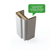 NEW YORK DOOR 70X210 RIGHT GREY LACQUERED - best price from Maltashopper.com BR450002381