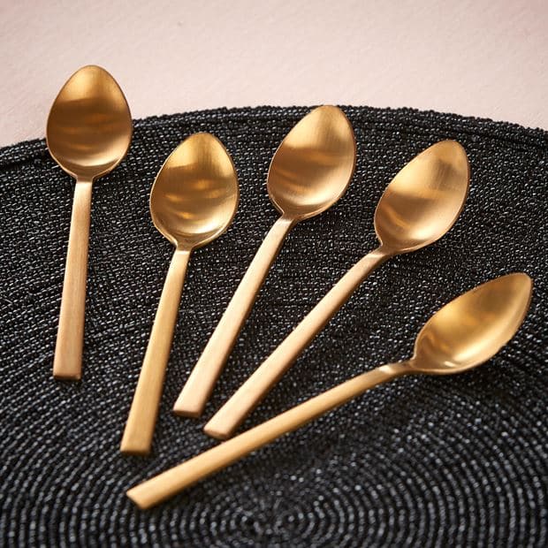 SUBLIMO Espresso spoons set of 6 goldenL 12 cm - best price from Maltashopper.com CS616518