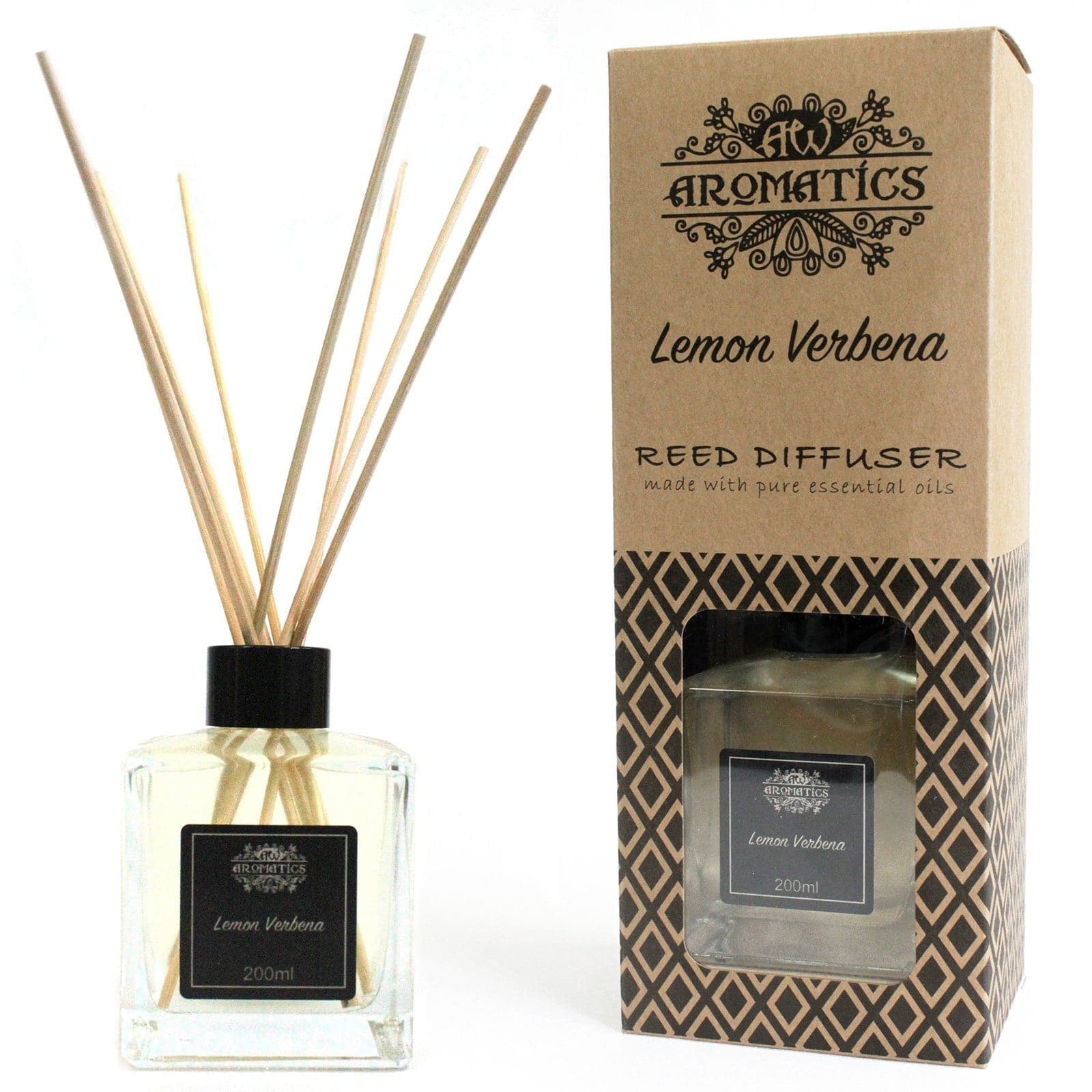 200ml Lemon Verbena Essential Oil Reed Diffuser - best price from Maltashopper.com RDEO-09