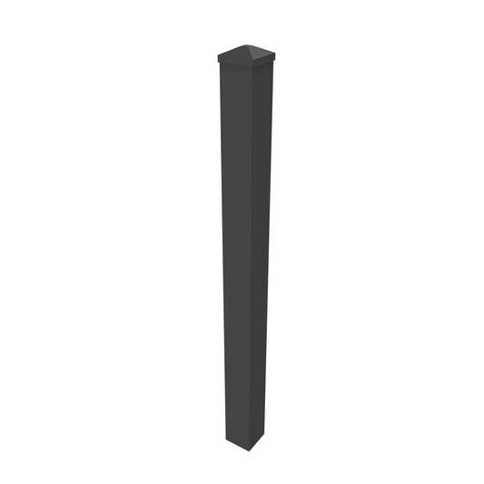 GATE POST 12X12X250CM GREY 7016 WITH ACCESSORIES - best price from Maltashopper.com BR510009483