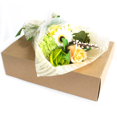 Boxed Hand Soap Flower Bouquet - Green - best price from Maltashopper.com SFB-11