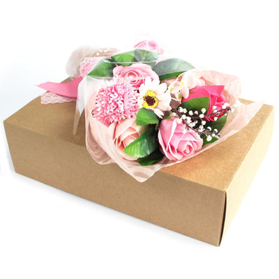 Boxed Hand Soap Flower Bouquet - Pink - best price from Maltashopper.com SFB-10