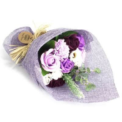 Standing Soap Flower Bouquet - Purple - best price from Maltashopper.com SFB-06