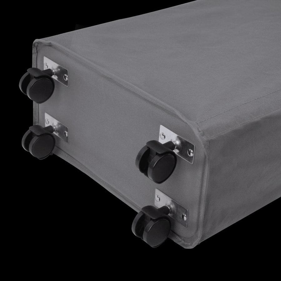 Bricocenter ROLLER SLIM LINEN RACK WITH WHEELS GREY FABRIC W 39 D 18,5 H 60 CM