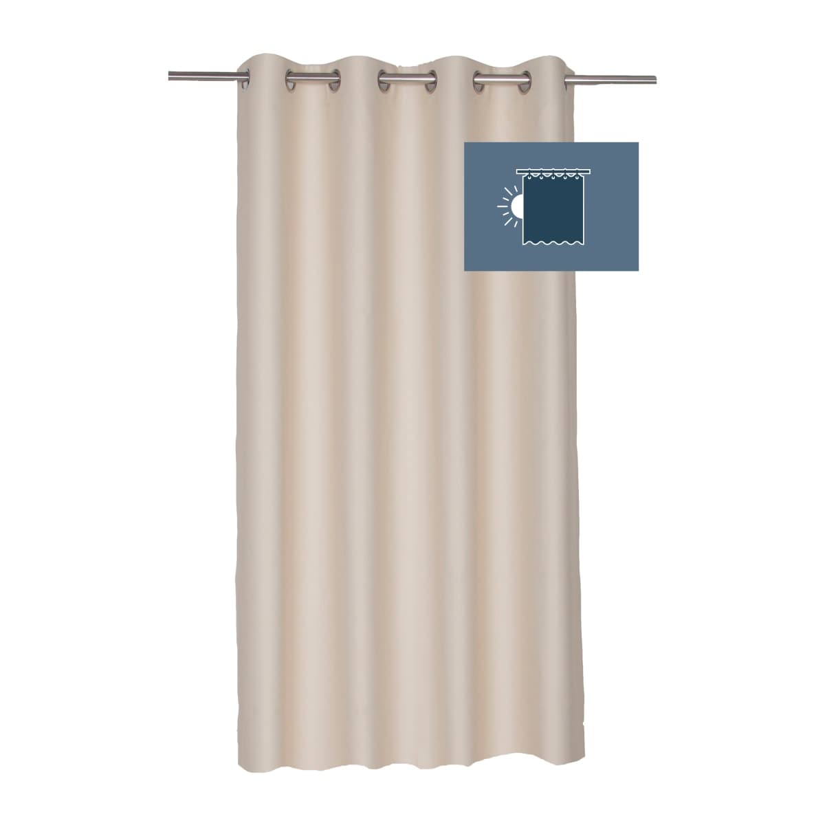 CURTAIN ALYCIA BLACKOUT ECRU 140X280 CM WITH EYELETS - best price from Maltashopper.com BR480251655