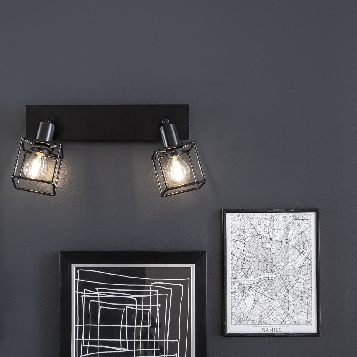 Bricocenter ELDRICK METAL SPOTLIGHTS BLACK0 2XE14=28W
